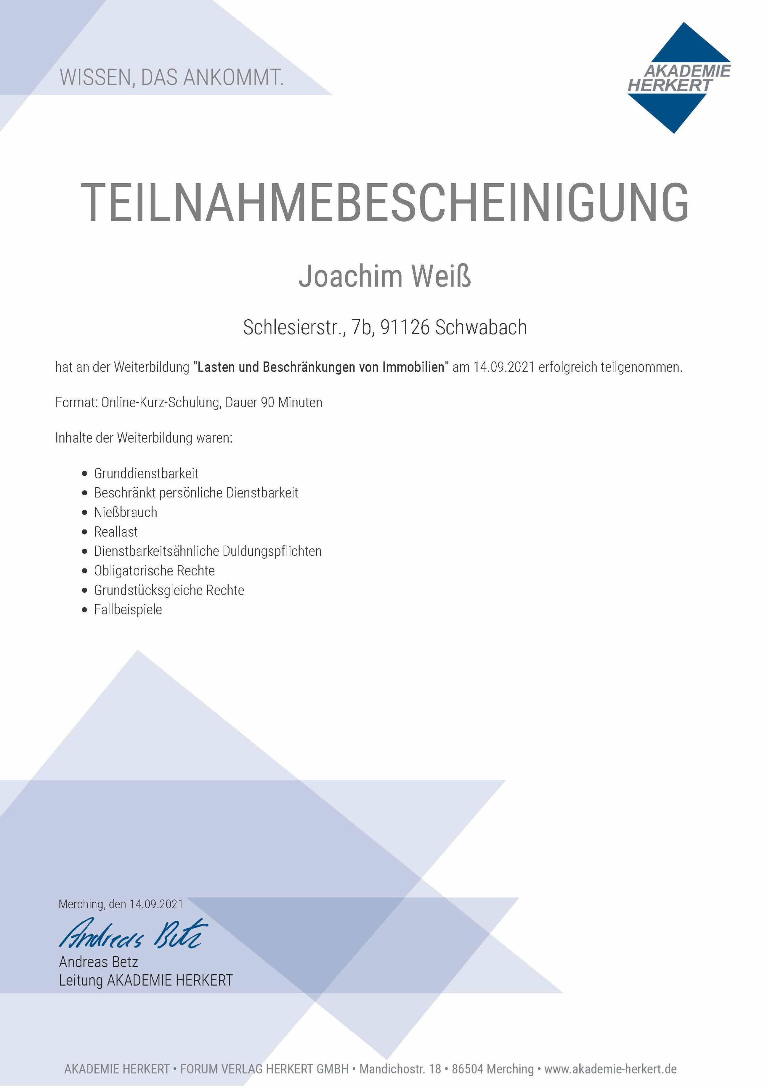 Lasten u. Beschränkungen